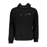 Fila Black Cotton Men Sweater with Hood